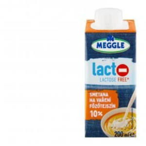 bezlaktózová smotana na varenie 10% meggle 200ml