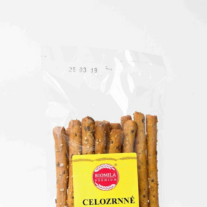 biomila celozrnné grissiny s morskou soľou a pizza korením bio 100g