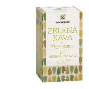 sonnentor bio zelená káva, nepražená 18 x 3 g