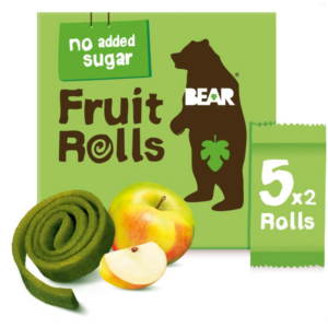 yoyo bear fruit rolls jablko ovocné rolované plátky 5x20 g, 100g