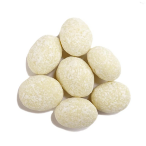 mandle v bielej čokoláde s kokosom 100g