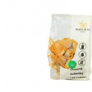 sušienky ovsené s goji a kokosom bez lepku, vajec a mlieka natural 150g