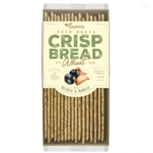 krehké pšeničné plátky s olivami a cesnakom 130 g