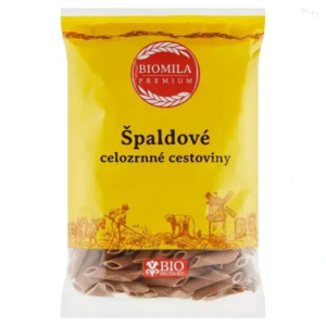 biomila špaldové celozrnné penne bio 400 g