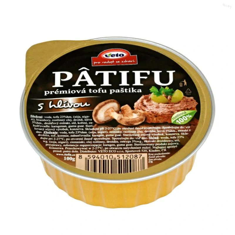 paštéta patifu s hlivou 100 g veto eco paštéta patifu s hlivou 100 g veto eco