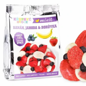 chrumkavé ovocie do vačku – banán, jahoda, čučoriedka 23g