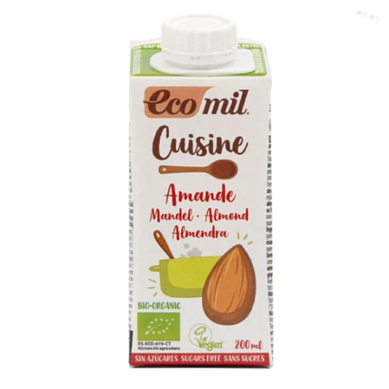 ecomil krém mandľový na varenie 9% tuku bio 200 ml ecomil krém mandľový na varenie 9% tuku bio 200 ml