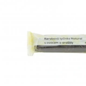 karobová tyčinka s ovocím a arašidami natural 40g
