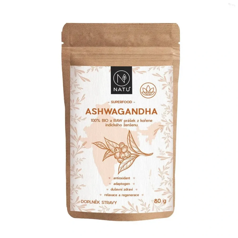 natu ashwagandha bio prášok 80g natu ashwagandha bio prášok 80g