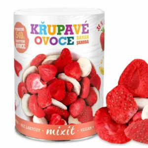 banán jahoda chrumkavé ovocie 80g