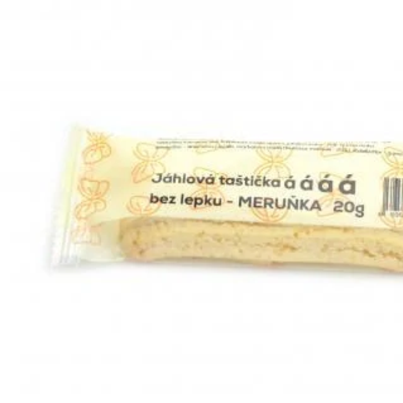 sušienka pšeno taštička marhuľová bez lepku, mlieka a vajec natural 20g sušienka pšeno taštička marhuľová bez lepku, mlieka a vajec natural 20g