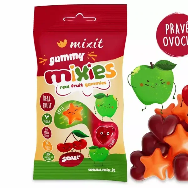 ovocné mixies jablko & čerešňa prírodné želé cukríky ovocné mixies jablko & čerešňa prírodné želé cukríky
