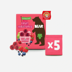 yoyo bear fruit treasures berry jahoda a čučoriedka 5x20 g, 100 g