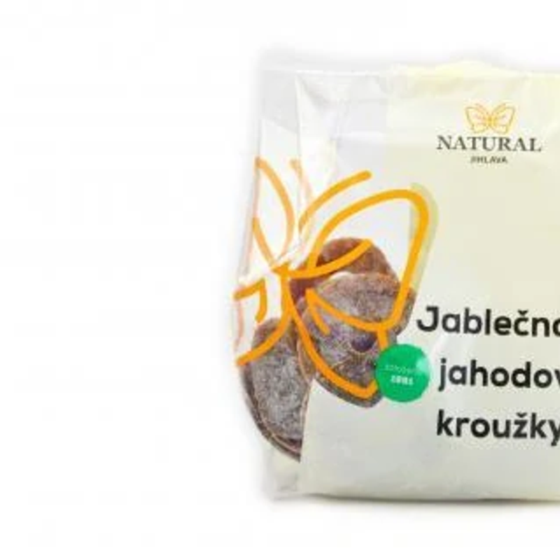 jablčno jahodové krúžky bez lepku natural 150g jablčno jahodové krúžky bez lepku natural 150g