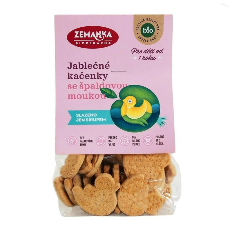 jablkové kačičky so špaldovou múkou bio biopekárna zemanka 100g jablkové kačičky so špaldovou múkou bio biopekárna zemanka 100g