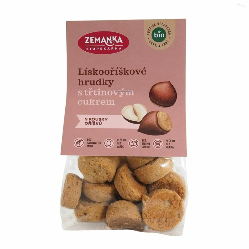 lieskovoorieškové hrudky bio biopekárna zemanka 100g lieskovoorieškové hrudky bio biopekárna zemanka 100g