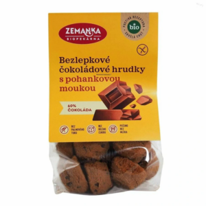 bezlepkové čokoládové hrudky s pohánkovou múkou bio biopekárna zemanka 100g